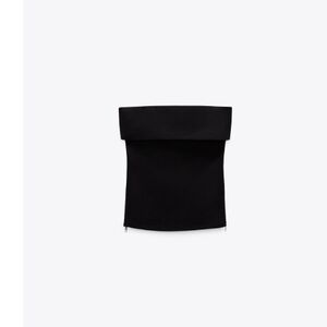 NWOT ara Black Strapless Top